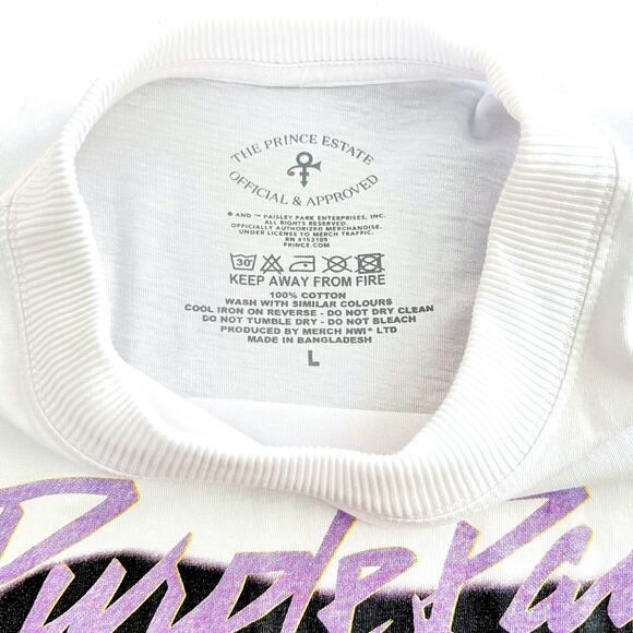 Prince Purple Rain T Shirt White Large - Picture 9 of 13